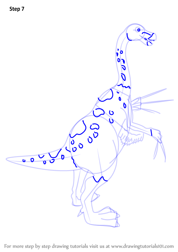 t.v draw to a how step step by to Learn Dinosaur Train How Therizinosaurus from Mr. Draw