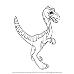 How to Draw Mrs. Ornithomimus from Dinosaur Train
