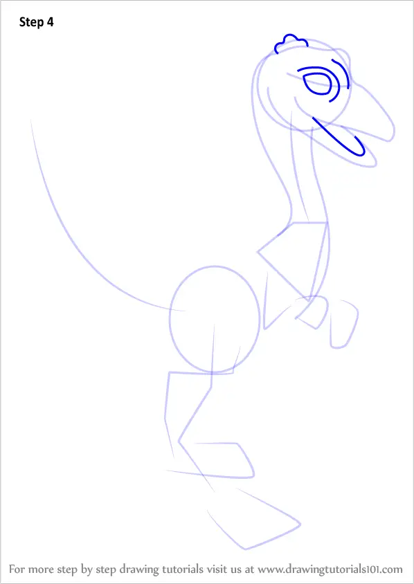 How To Draw Oren Ornithomimus From Dinosaur Train (dinosaur Train) Step 