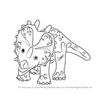 How to Draw Stephie Styracosaurus from Dinosaur Train