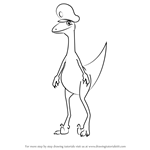 How to Draw The Station Master Troodon from Dinosaur Train