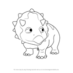 How to Draw Tuck Triceratops from Dinosaur Train