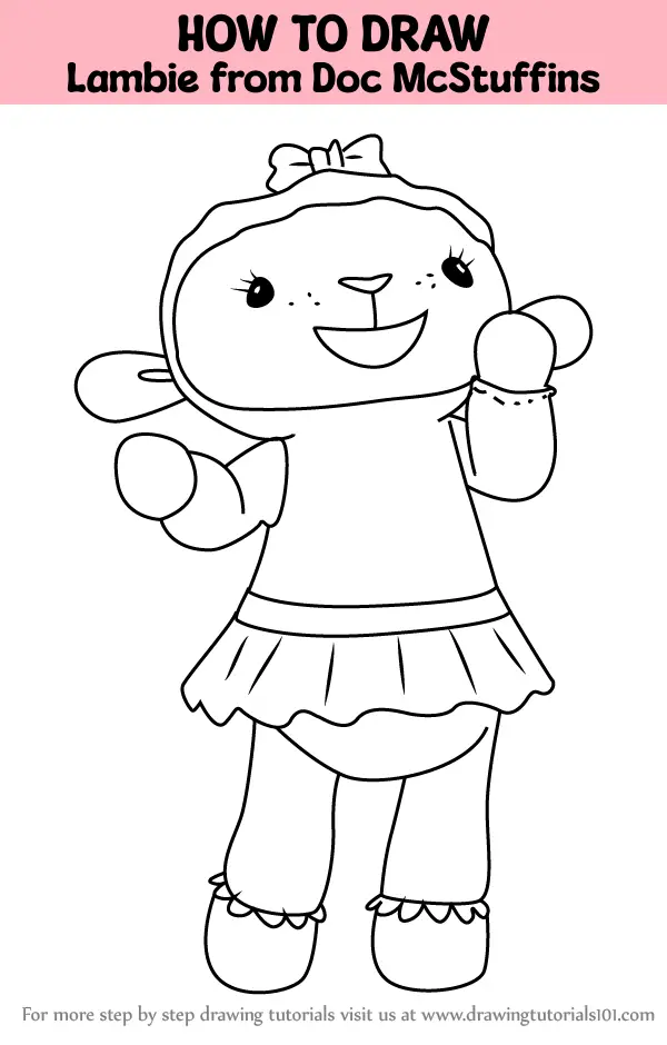 How to Draw Lambie from Doc McStuffins (Doc McStuffins) Step by Step