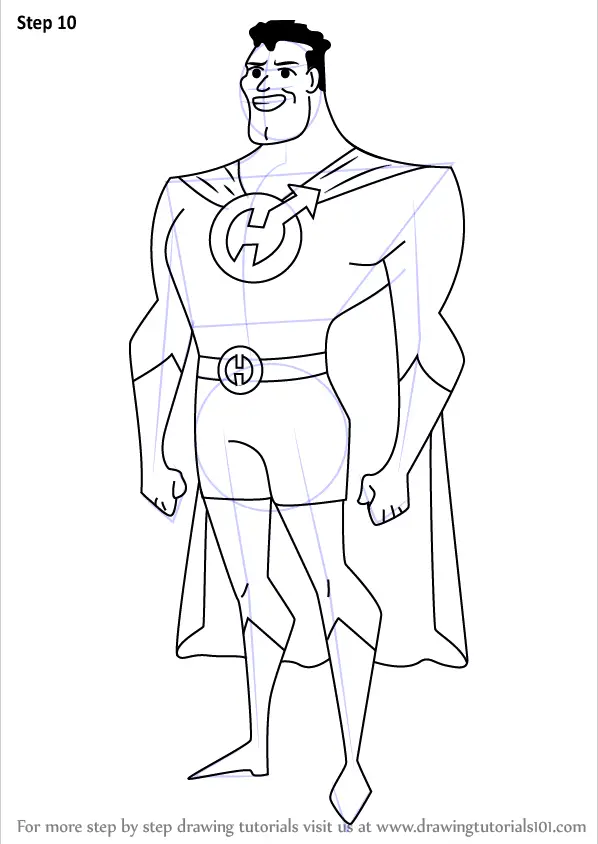 Learn How to Draw Captain Hero from Drawn Together (Drawn Together ...