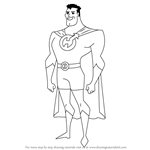 How to Draw Captain Hero from Drawn Together