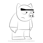 How to Draw Spanky Ham from Drawn Together