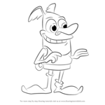 How to Draw Wooldoor Sockbat from Drawn Together