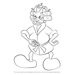 How to Draw Mrs. Crackshell from DuckTales