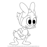 How to Draw Webby from DuckTales