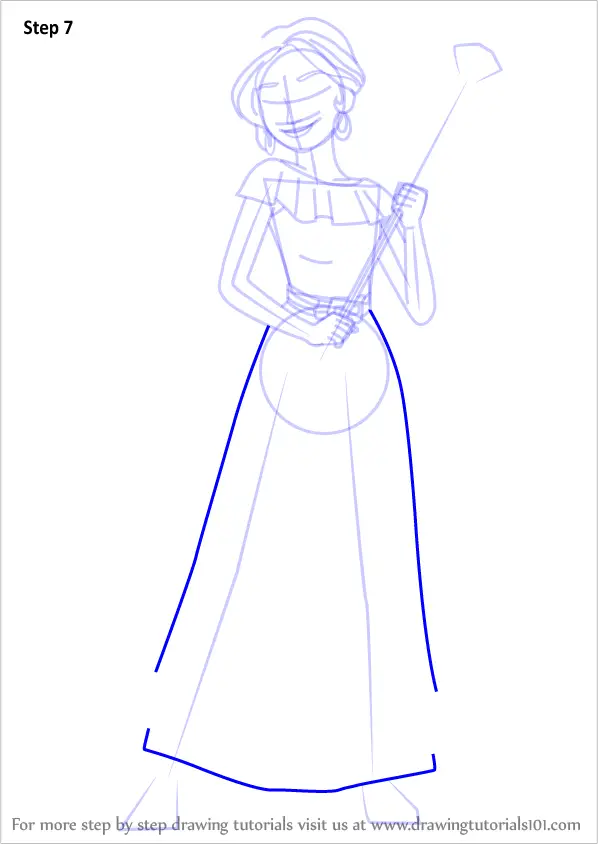 How to Draw Princess Elena from Elena of Avalor (Elena of Avalor) Step ...