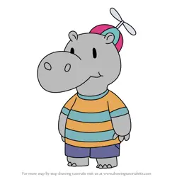 How to Draw Bodie Hippo from Elinor Wonders Why