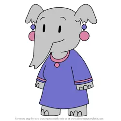 How to Draw Ms. Elephant from Elinor Wonders Why