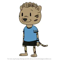 How to Draw Silas Cheetah from Elinor Wonders Why