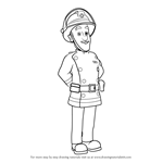 How to Draw Chief Fire Officer Boyce from Fireman Sam