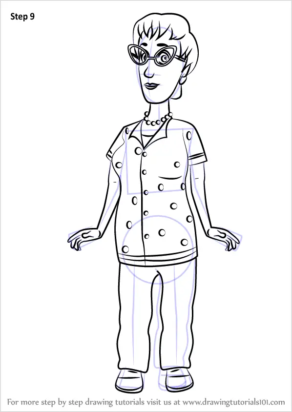 Learn How to Draw Dilys Price from Fireman Sam (Fireman Sam) Step by