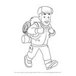 How to Draw Moose Roberts from Fireman Sam
