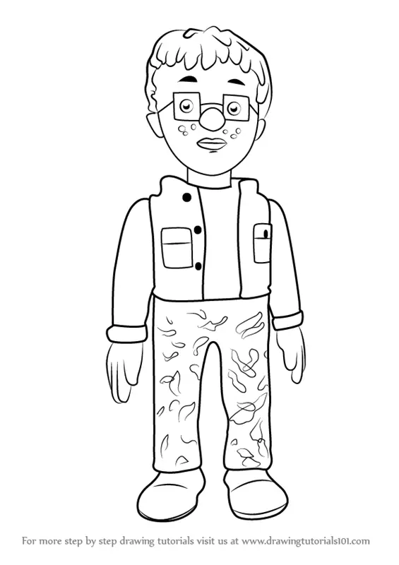 Learn How to Draw Norman Price from Fireman Sam (Fireman Sam) Step by