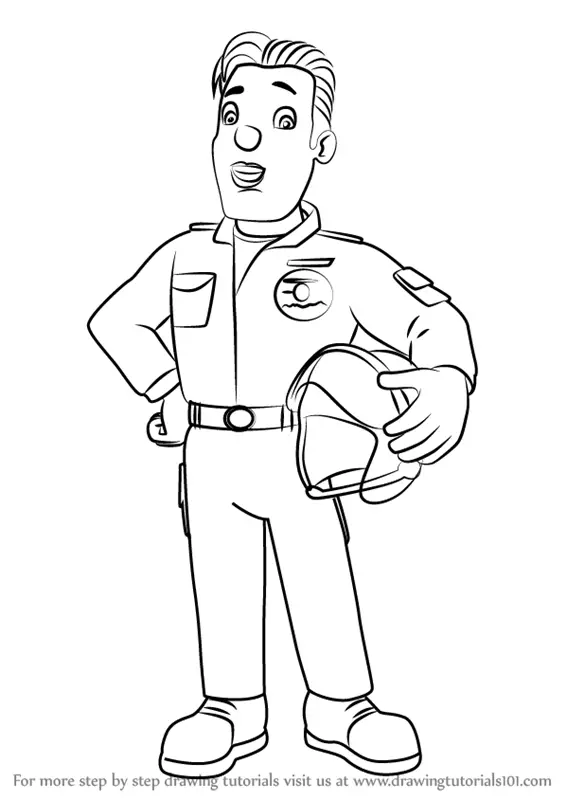 Learn How to Draw Tom Thomas from Fireman Sam (Fireman Sam) Step by