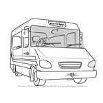 How to Draw Trevor Evans' Bus from Fireman Sam