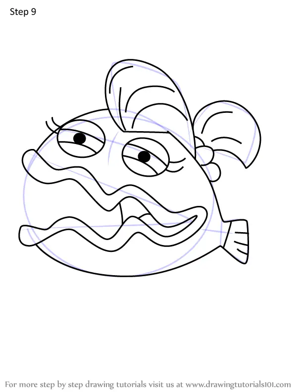 How to Draw Clamanda from Fish Hooks (Fish Hooks) Step by Step ...