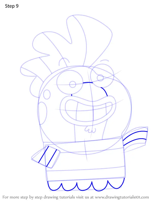 How To Draw Milo From Fish Hooks (Fish Hooks) Step By Step ...