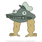 How to Draw Mr. Mussels from Fish Hooks