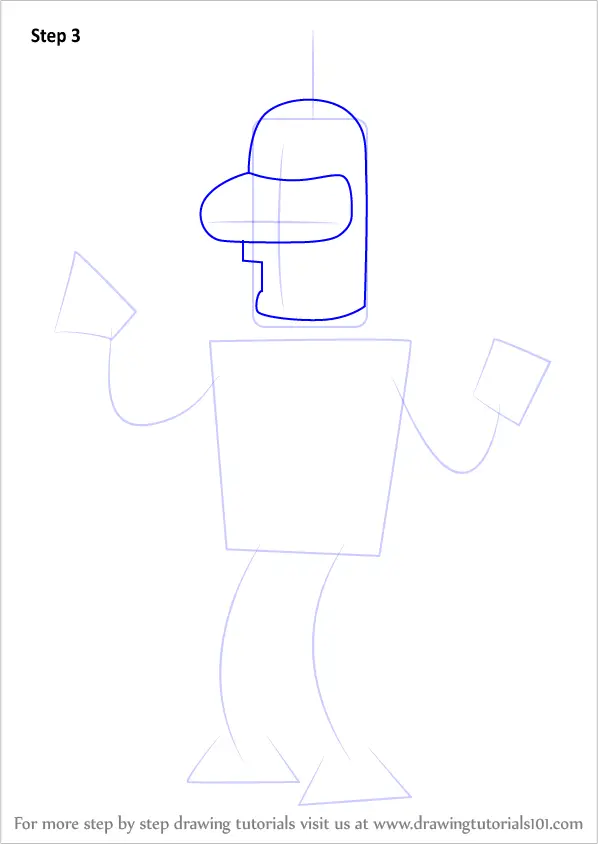 Learn How to Draw Bender from Futurama (Futurama) Step by Step