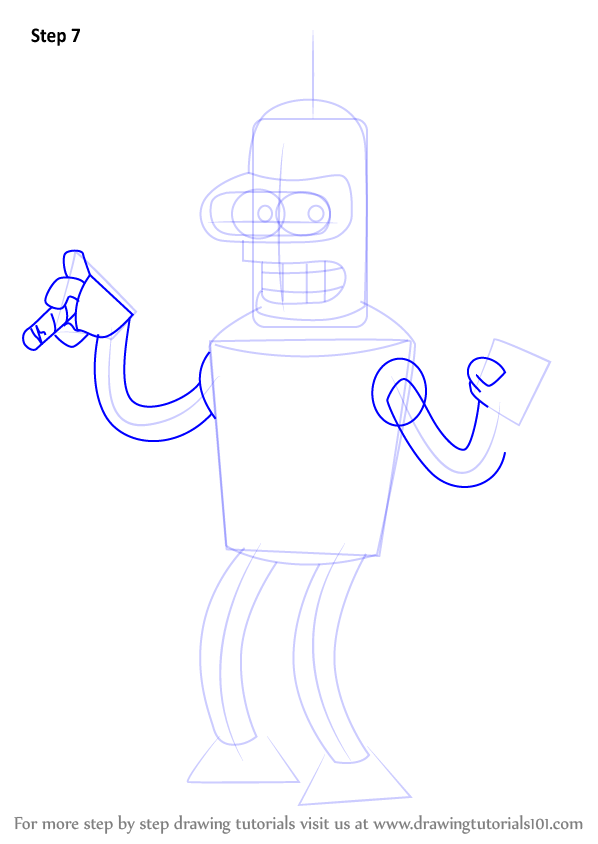 How to Draw Bender from Futurama (Futurama) Step by Step