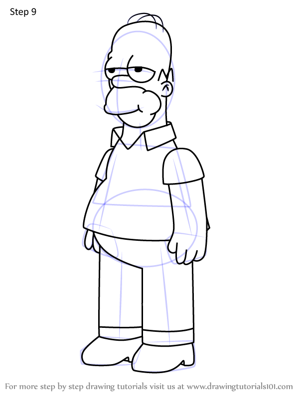 How to Draw Homer Simpson from Futurama (Futurama) Step by Step ...