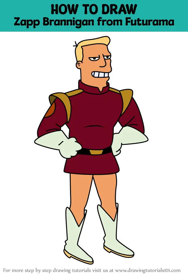 How to Draw Zapp Brannigan from Futurama (Futurama) Step by Step ...