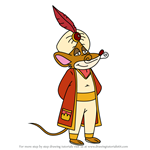 How to Draw Prince Nogouda from Geronimo Stilton