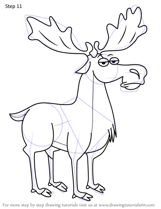 How to Draw Zorka's Pet Moose from Get Blake! (Get Blake!) Step by Step ...