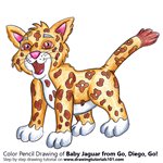 How to Draw Baby Jaguar from Go, Diego, Go!