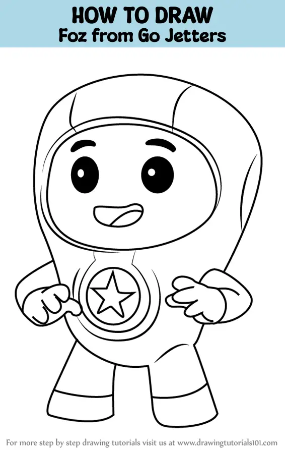 How to Draw Foz from Go Jetters (Go Jetters) Step by Step ...