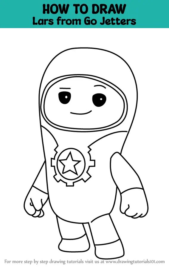 How to Draw Lars from Go Jetters (Go Jetters) Step by Step ...