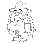 How to Draw Sheriff Blubs from Gravity Falls