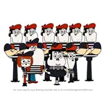 How to Draw Army of Mimes from Grojband