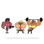 How to Draw Bodybuilders from Grojband