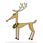 How to Draw The Reindeer from Happy Tree Friends
