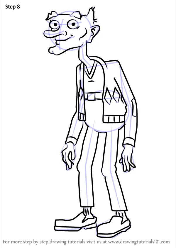 Learn How to Draw Grandpa Phil from Hey Arnold Hey