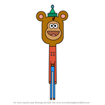 How to Draw Tall Monkey from Hey Duggee