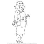 How to Draw Rich Aunt Ruby from Horrid Henry