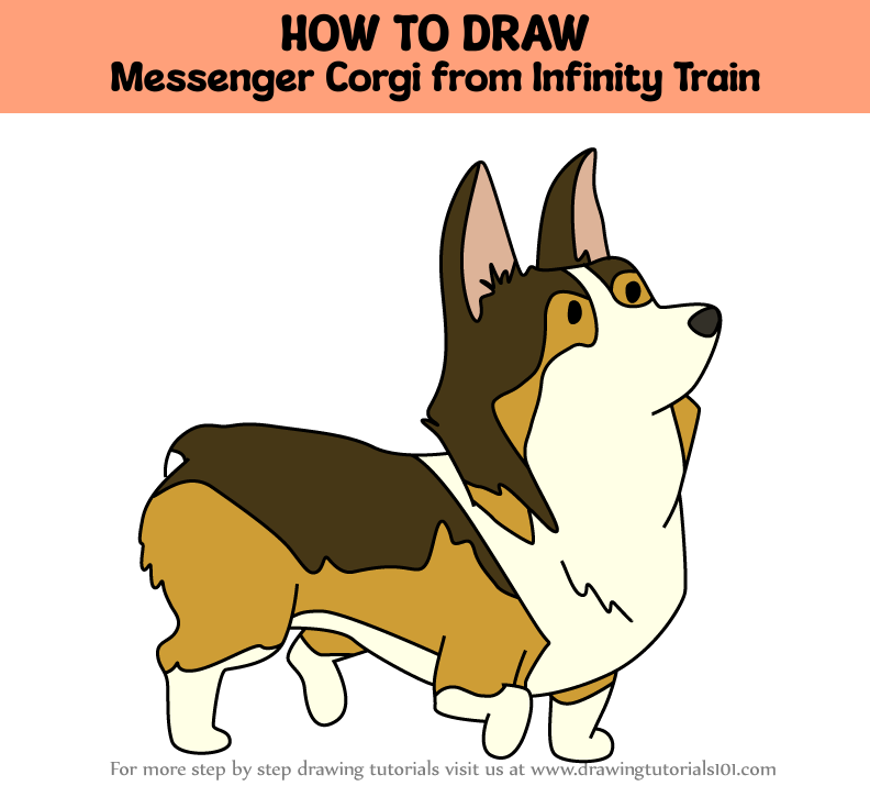 How to Draw Messenger Corgi from Infinity Train (Infinity Train) Step ...