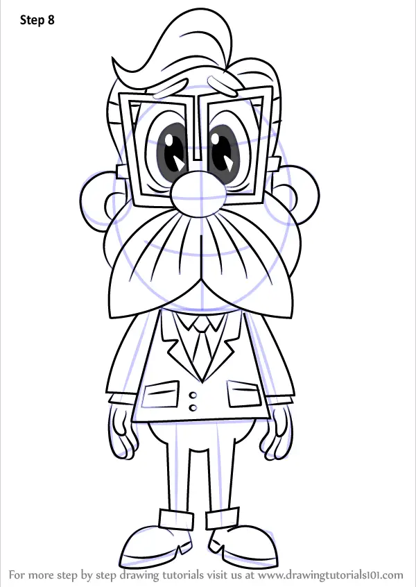 Step by Step How to Draw Chief Quimby from Inspector