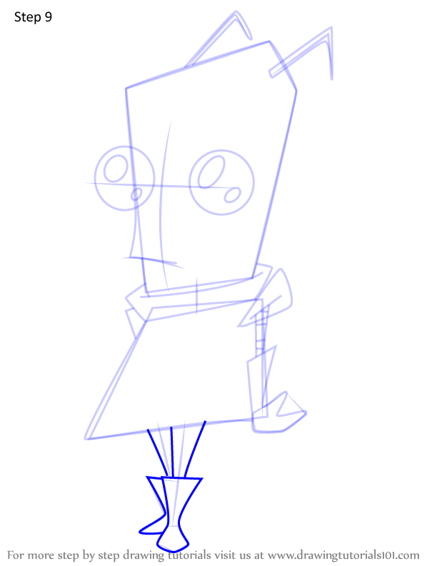 How to Draw Invader Dooky from Invader Zim (Invader Zim) Step by Step ...