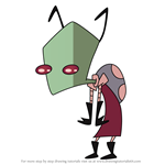 How to Draw Invader Gooch from Invader Zim