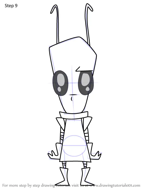 How to Draw Invader Larb from Invader Zim (Invader Zim) Step by Step ...