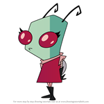 How to Draw Invader Poot from Invader Zim