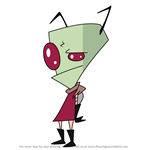 How to Draw Invader Sklud from Invader Zim