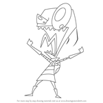 How to Draw Zim from Invader Zim